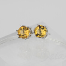 Strieborné náušnice s citrínom